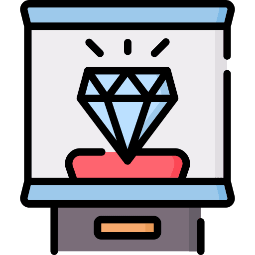 Diamond art and design display museum icon Diamond art and design display museum icon