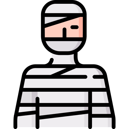 Mummy costume mummy people icon Mummy costume mummy people icon