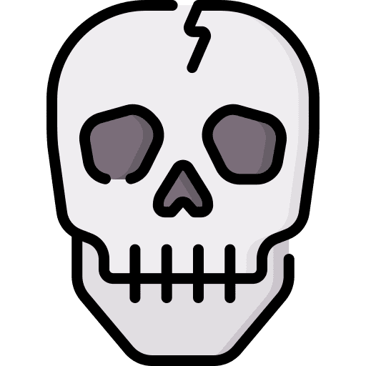 Skull horror bone halloween icon Skull horror bone halloween icon