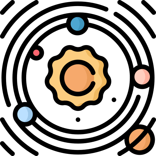 Solar system outer space universe sun icon Solar system outer space universe sun icon