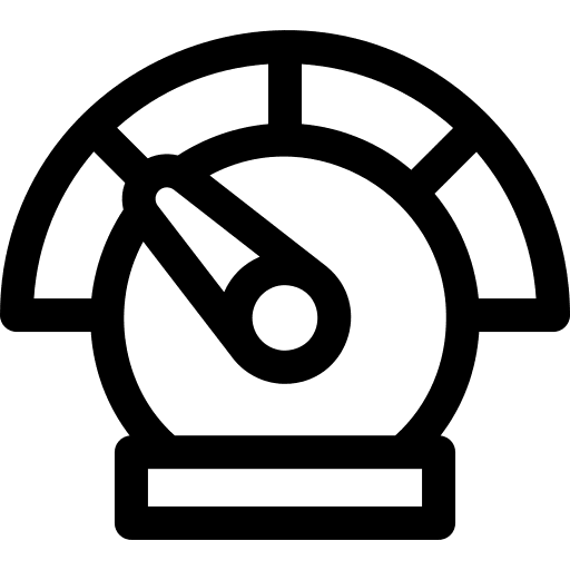 Speedometer efficiency bandwidth business and finance icon Speedometer efficiency bandwidth business and finance icon
