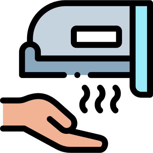 Hand dryer drying machine healthcare and medical heat icon