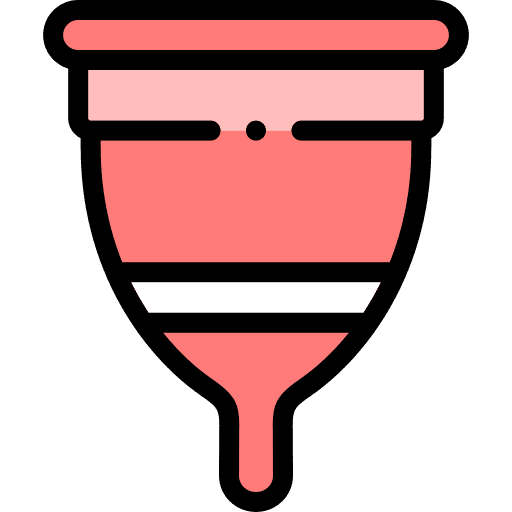 Menstrual cup hygiene women wellness icon