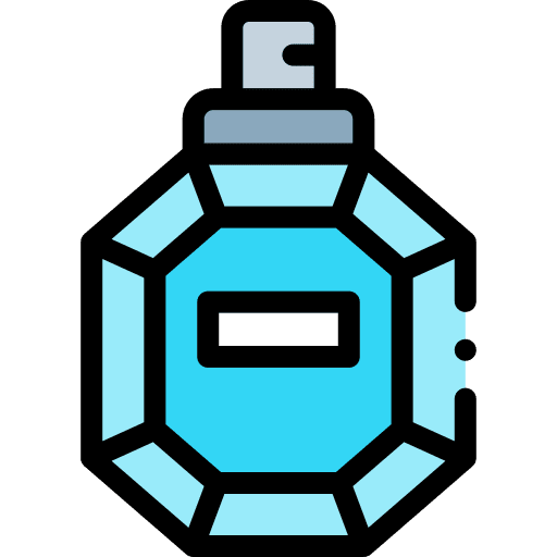 Perfume bottle spray wellness icon Perfume bottle spray wellness icon