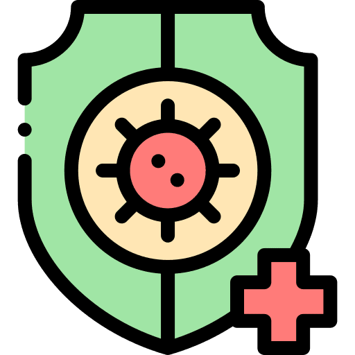 Virus infection bacterium protection icon Virus infection bacterium protection icon