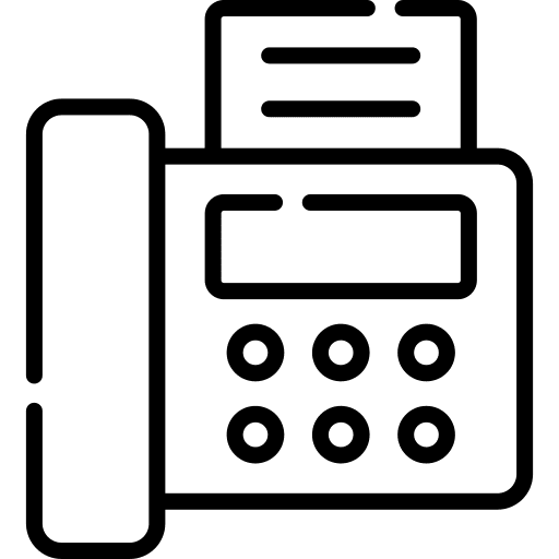Fax telephone fax machine technology icon