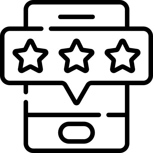 Rating stars feedback cellphone icon Rating stars feedback cellphone icon