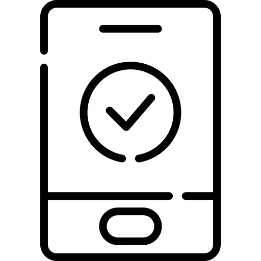Smartphone done smartphone communications icon Smartphone done smartphone communications icon