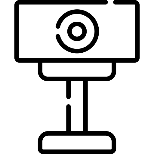 Webcam communications videochat technology icon Webcam communications videochat technology icon