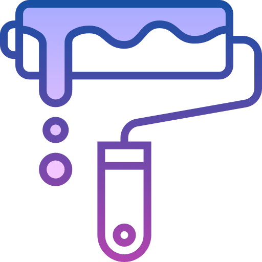 Paint brush painting house painting paint roller icon