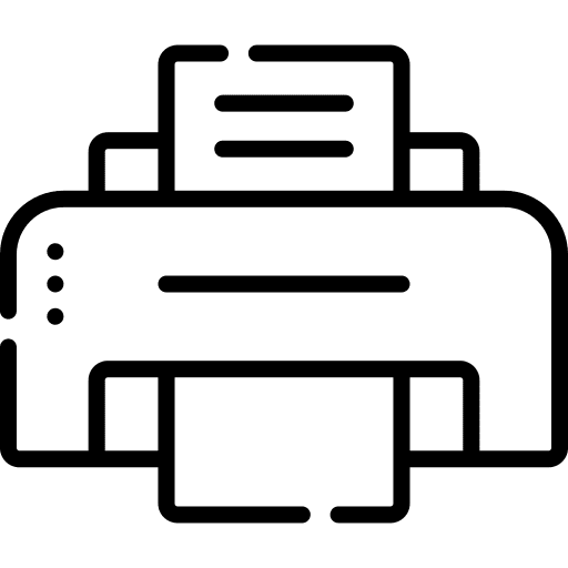 Printer paper printing technology icon Printer paper printing technology icon