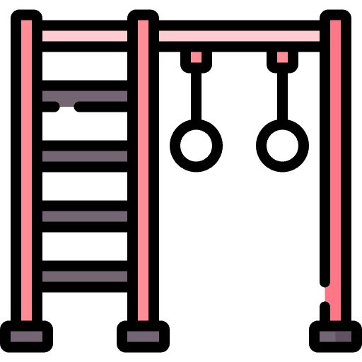 Monkey bars entertainment park rings icon
