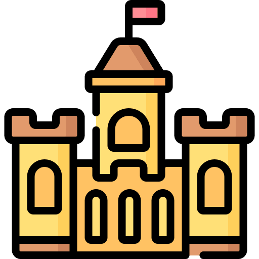 Sand castle childhood castle sand castle icon