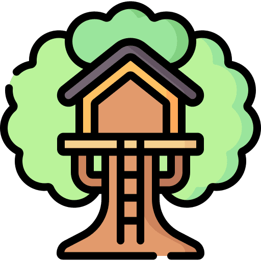 Tree house tree kid and baby property icon