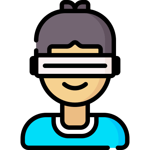 Vr glasses people caucasian gaming icon Vr glasses people caucasian gaming icon