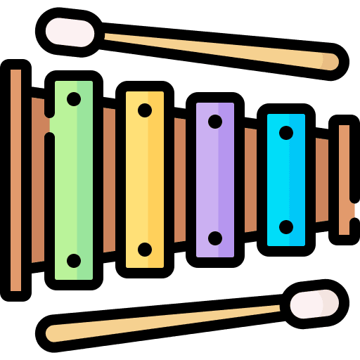 Xylophone music percussion instrument music and multimedia icon Xylophone music percussion instrument music and multimedia icon