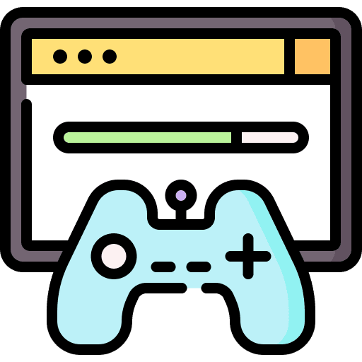 Gaming electronic gamepad joystick icon Gaming electronic gamepad joystick icon