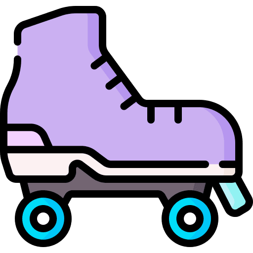 Roller skate exercise sports and competition skater icon Roller skate exercise sports and competition skater icon