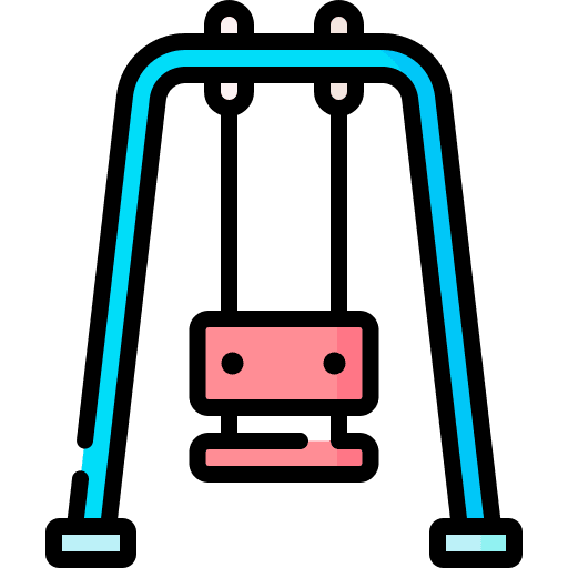 Swing playground entertainment toy icon Swing playground entertainment toy icon