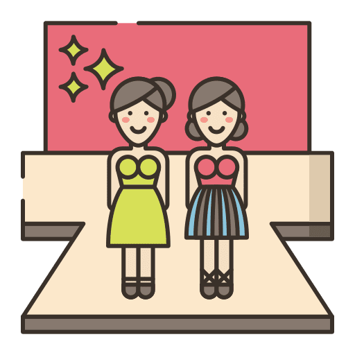 Catwalk model show walk icon