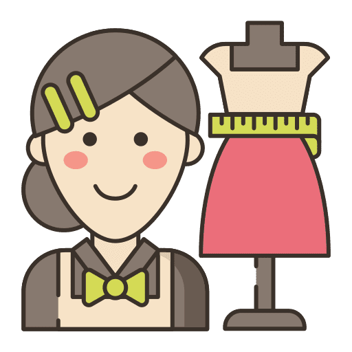 Fashion designer tailor user woman icon