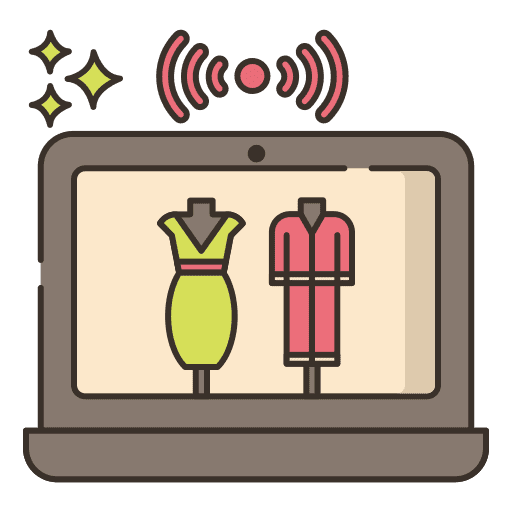 Live streaming technology multimedia laptop icon