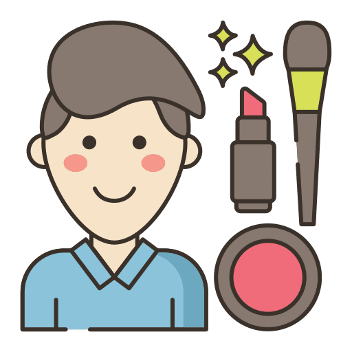 Makeup artist beauty avatar professions and jobs icon