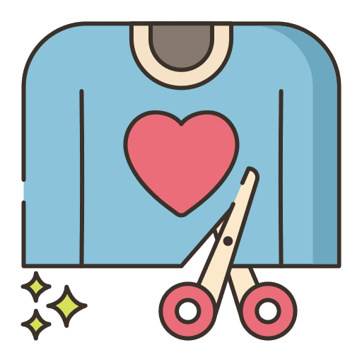 Scissors art and design tshirt textile icon
