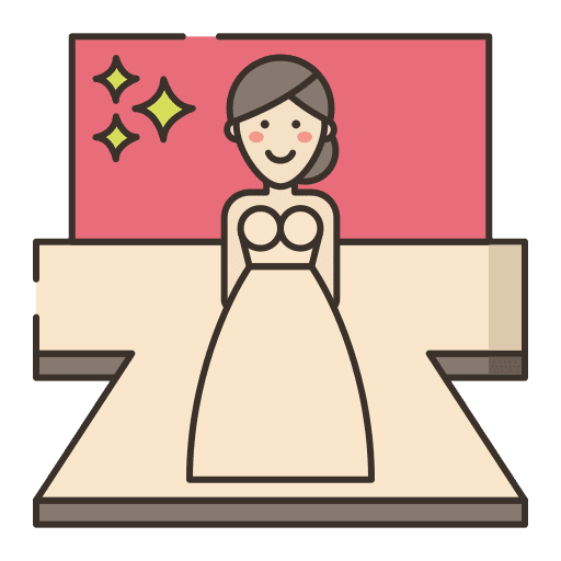 Show show model wedding dress icon