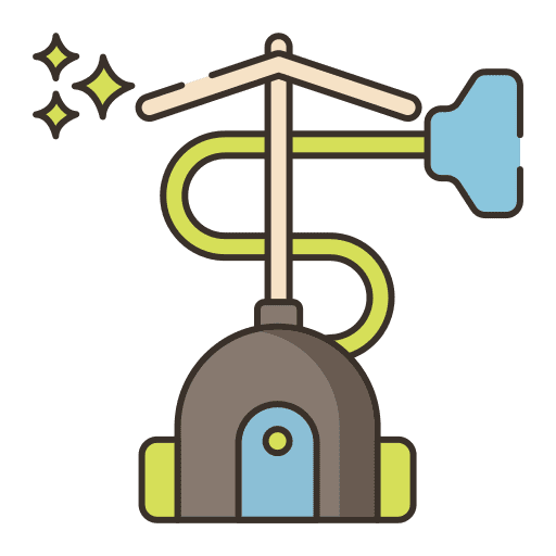 Steamer furniture and household steamer laundry service icon
