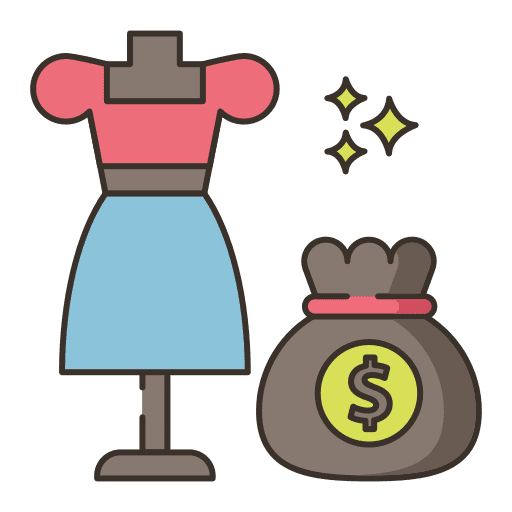 Fashion cost fashion price icon