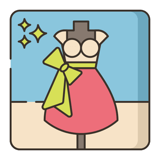 Fashion show clothes installation icon
