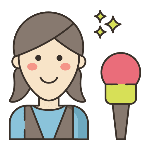 Journalist woman microphone journalist icon