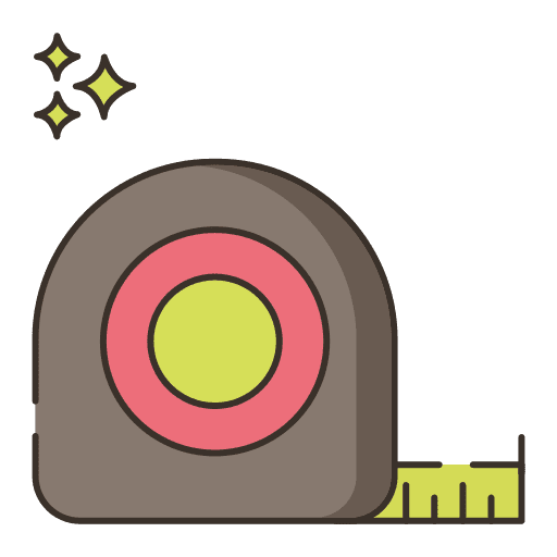 Measuring tape tailoring ruler tool icon