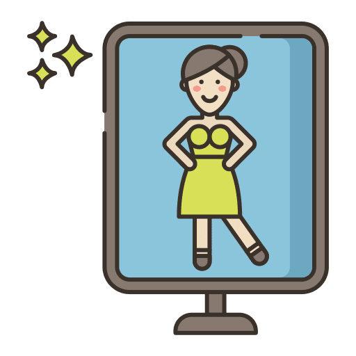 Panel marketing advertisement model icon