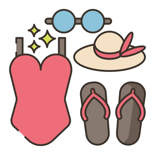 Collection summer clothing fashion icon