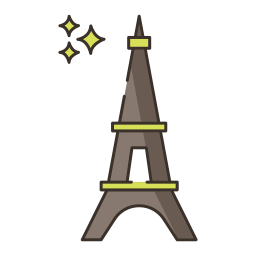 Paris architecture and city paris eiffel tower icon