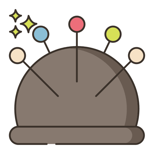 Pincushion sewing modiste seamstress icon