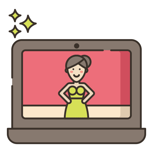 Show show clothes laptop icon