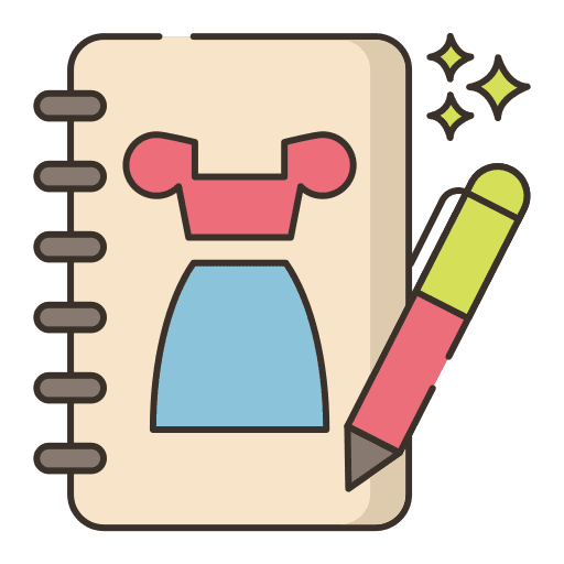 Sketch dress fashion designer garment icon