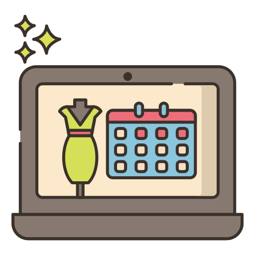 Virtual event schedule calendar electronics icon