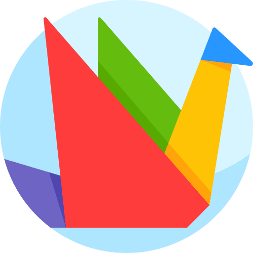 Bird art fold bird icon