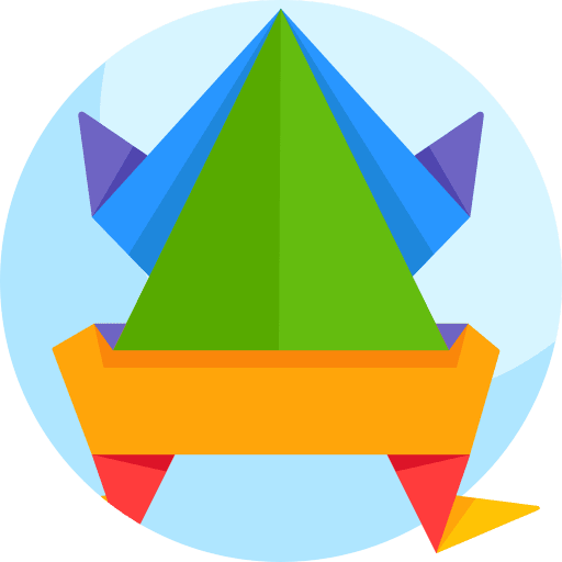 Frog origami paper fold icon