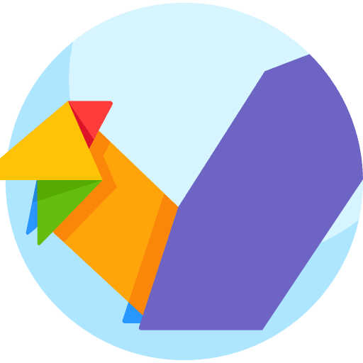 Squirrel origami art and design paper icon Squirrel origami art and design paper icon