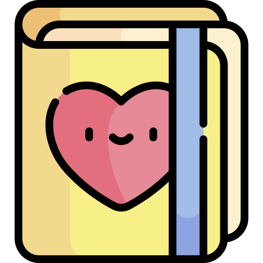 Diary paper journal textbook icon