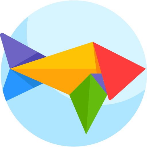 Fish animal fold origami icon Fish animal fold origami icon