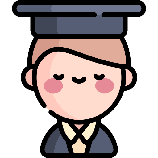 Student academic mortarboard user icon
