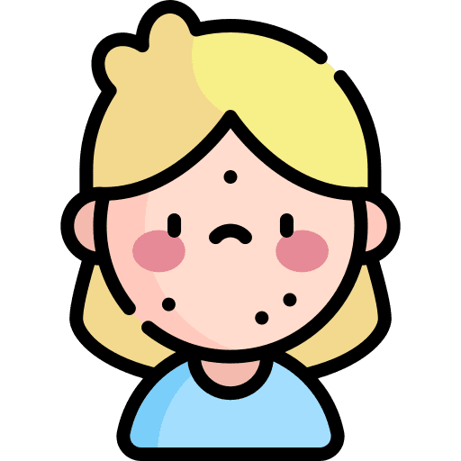 Teenager acne male profile icon
