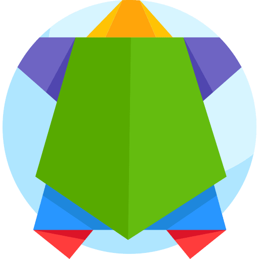 Turtle fold art and design paper icon Turtle fold art and design paper icon