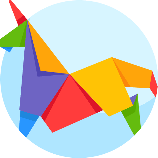 Unicorn unicorn fold paper icon Unicorn unicorn fold paper icon